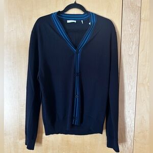 Sandro Blue Striped Cardigan - Small